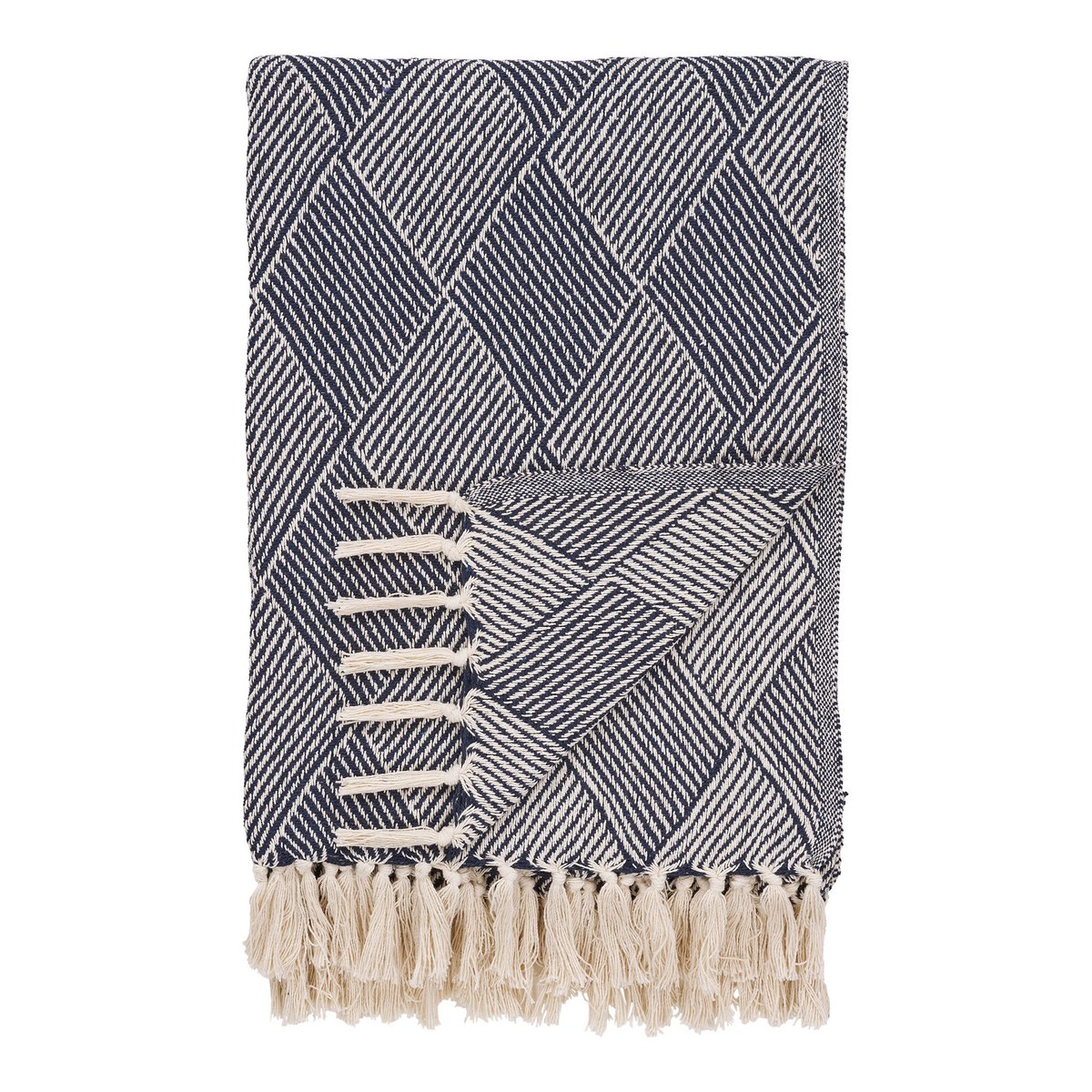 Izmir Plaid - Blue, Cotton, Polyester, 130x180 cm