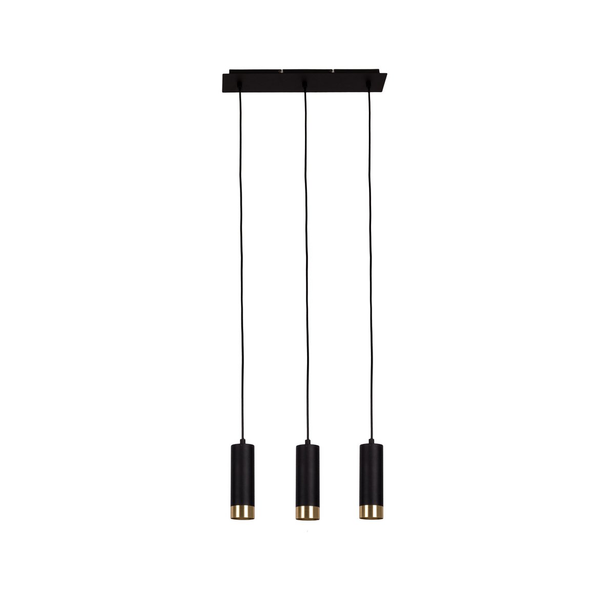 3-pack pendellampa "FRIDU" i matt svart metall, med GU10-socklar, 48 cm lång