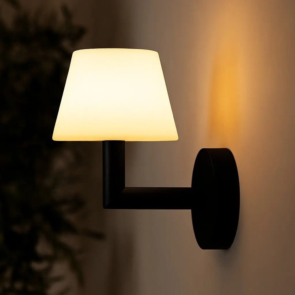 Ted Black Wooden Rechargeable Wall Lamp