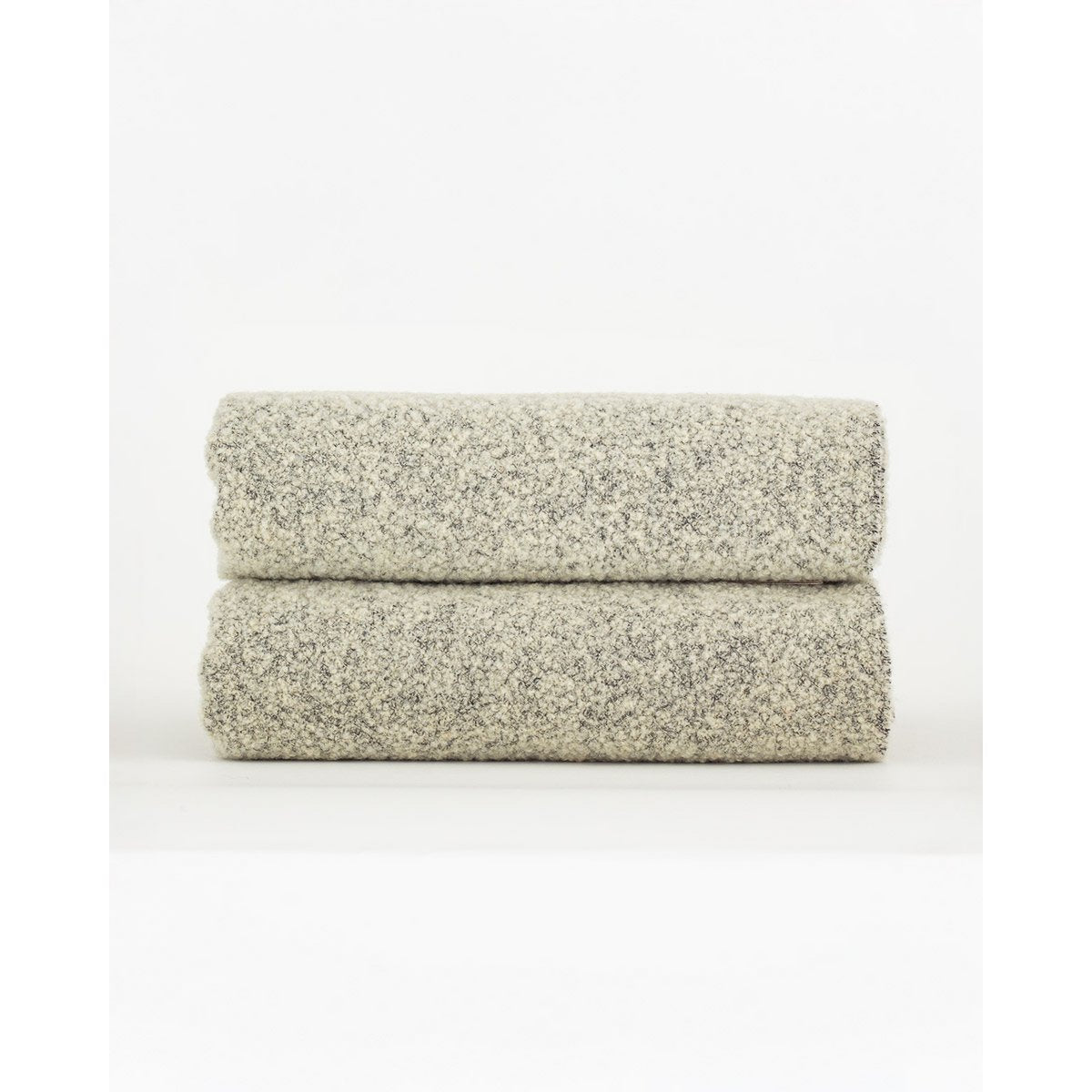 Wool bouclé throw blanket PARIS ivory