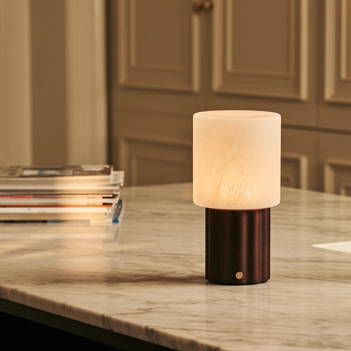 Frank Dark Brown Rechargeable Table Lamp