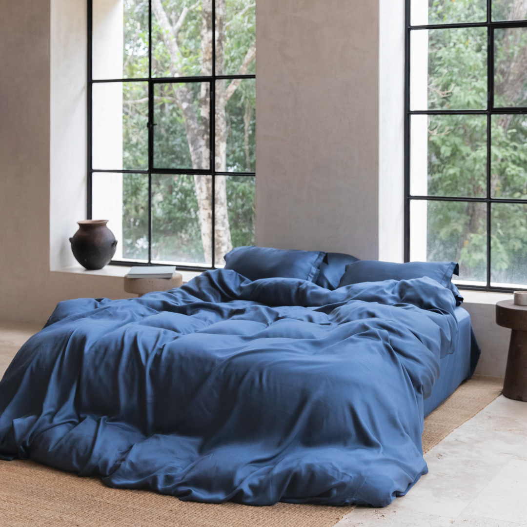 TENCEL™ Twill Duvet Cover Dark Blue
