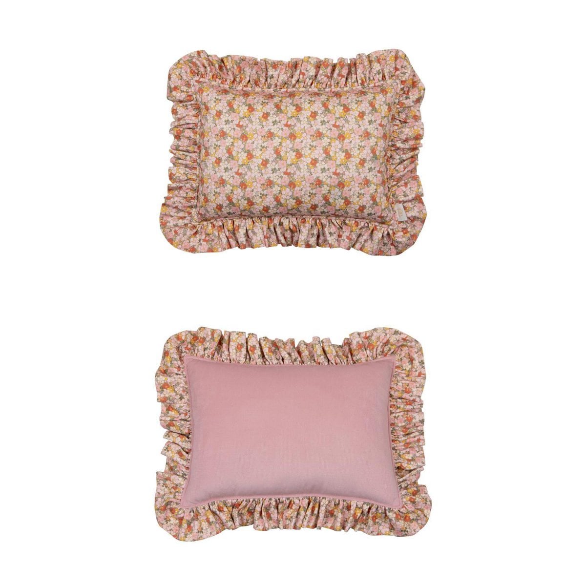 Decorative pillow with frill "green garden"