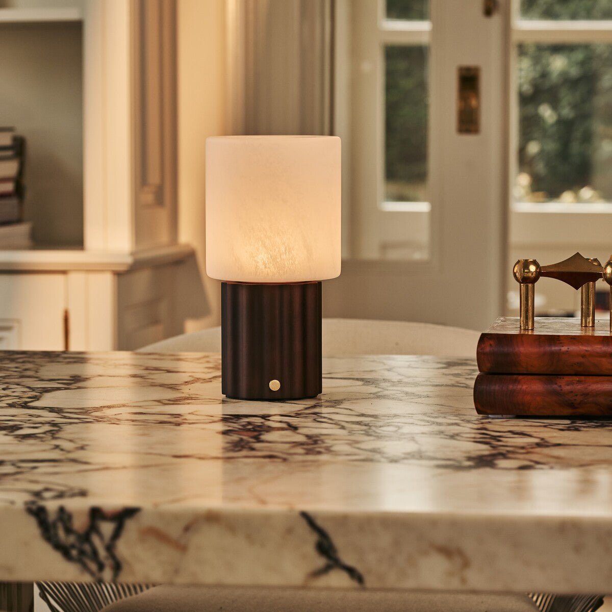Frank Dark Brown Rechargeable Table Lamp