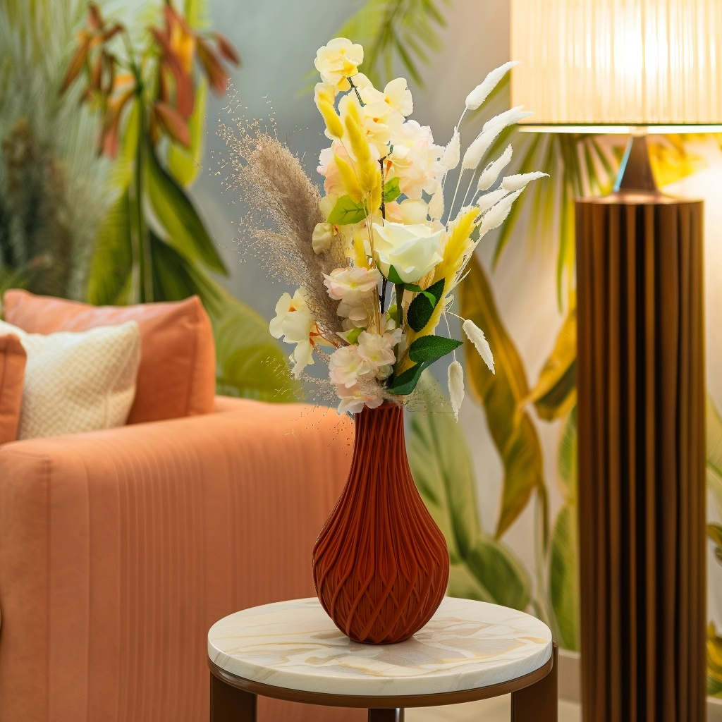 Miroa 3D vase - 3D printed vase - Sustainable PLA - Suitable for artificial flowers