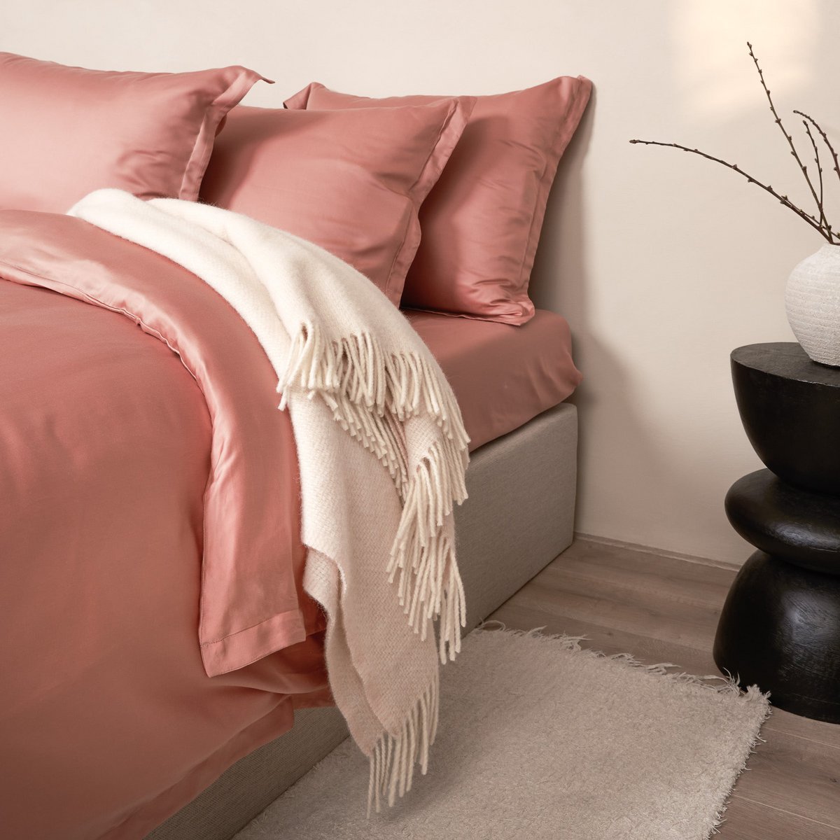 TENCEL™ - Sateen Duvet Cover Terra Pink
