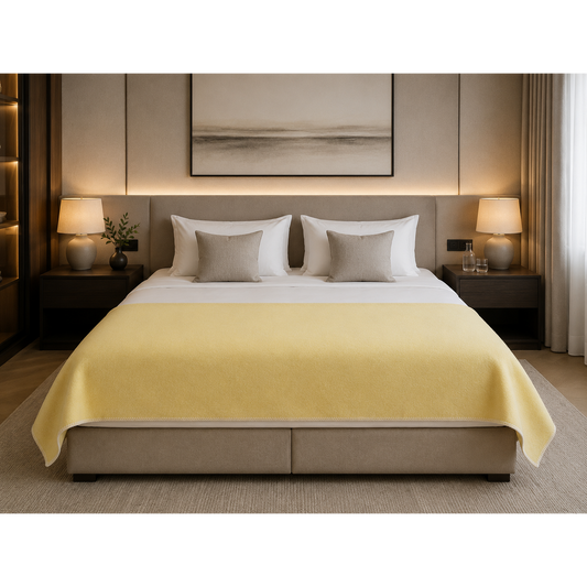 Wool bed runner LEMON - 130 x 250 cm