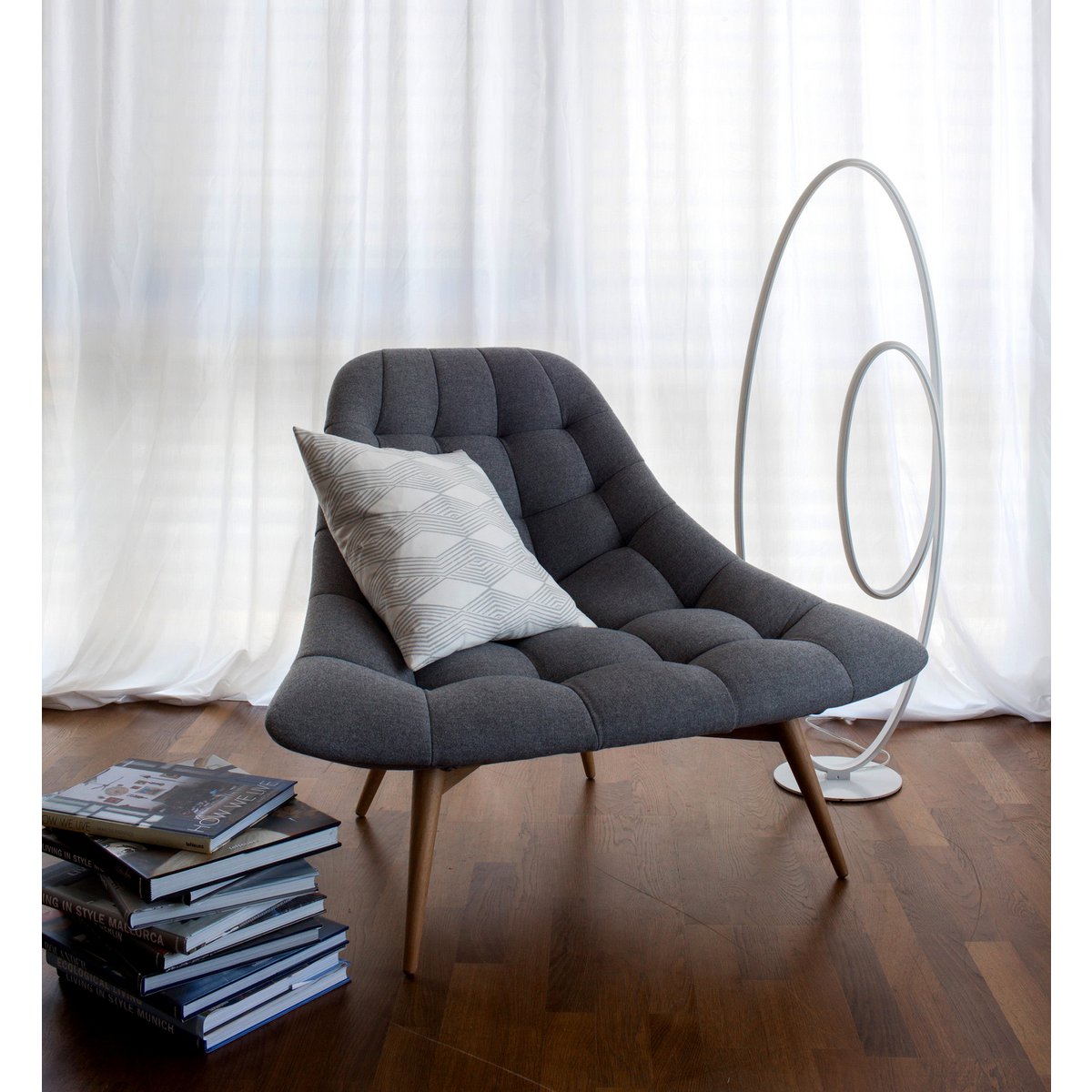 LED floor lamp h: 120cm white "Odrive"
