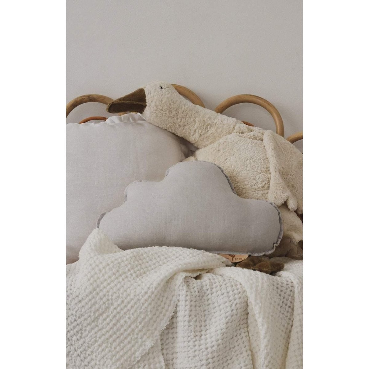 “Pigeon Grey” Linen Cloud Pillow