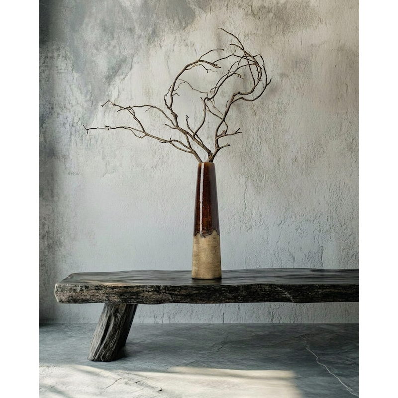 The Amber Cone Vase - Concrete Brown - L