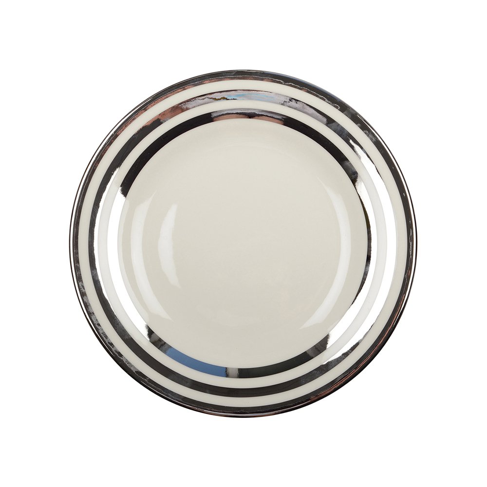 Triple fillet plate silver 27cm