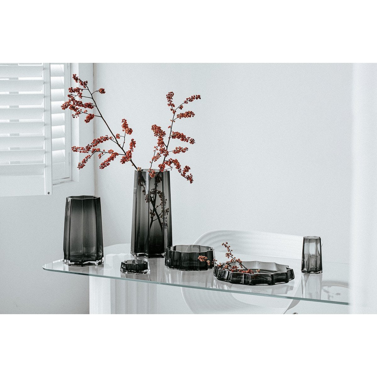 Modern-Classic Luxury vase, stylish design, LENOX 30 Gray