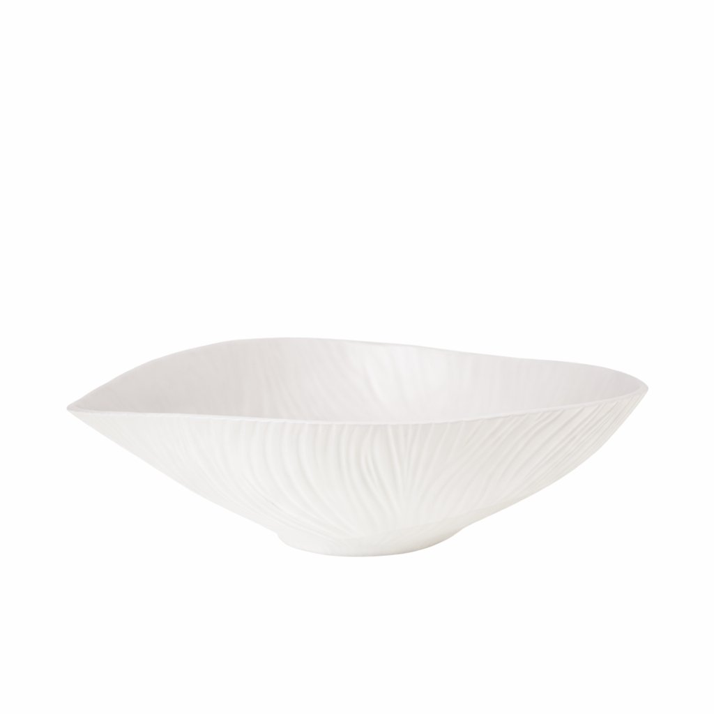 Beige matte bowl 38.5x29x14.5cm