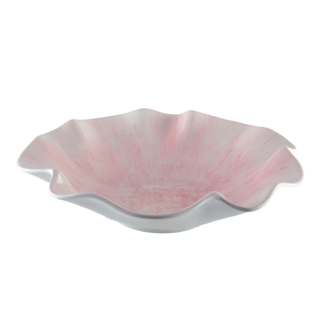 Saladier rose en mélamine 35x35x9cm