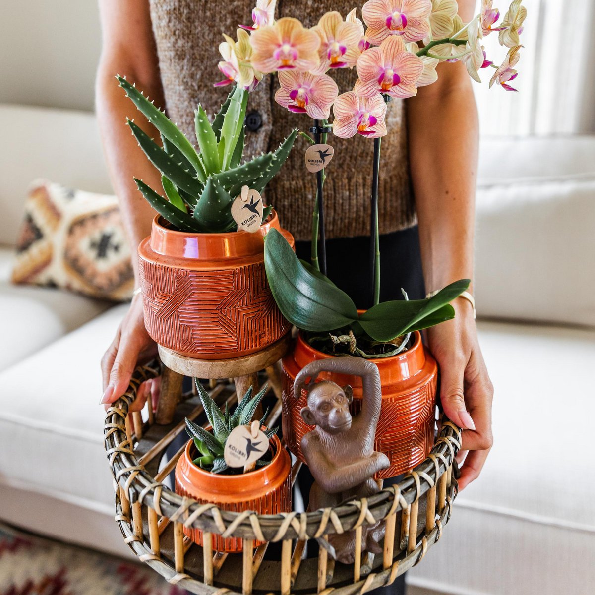 Hummingbird Home | Plant stand - Wooden plant raiser Ø12cm