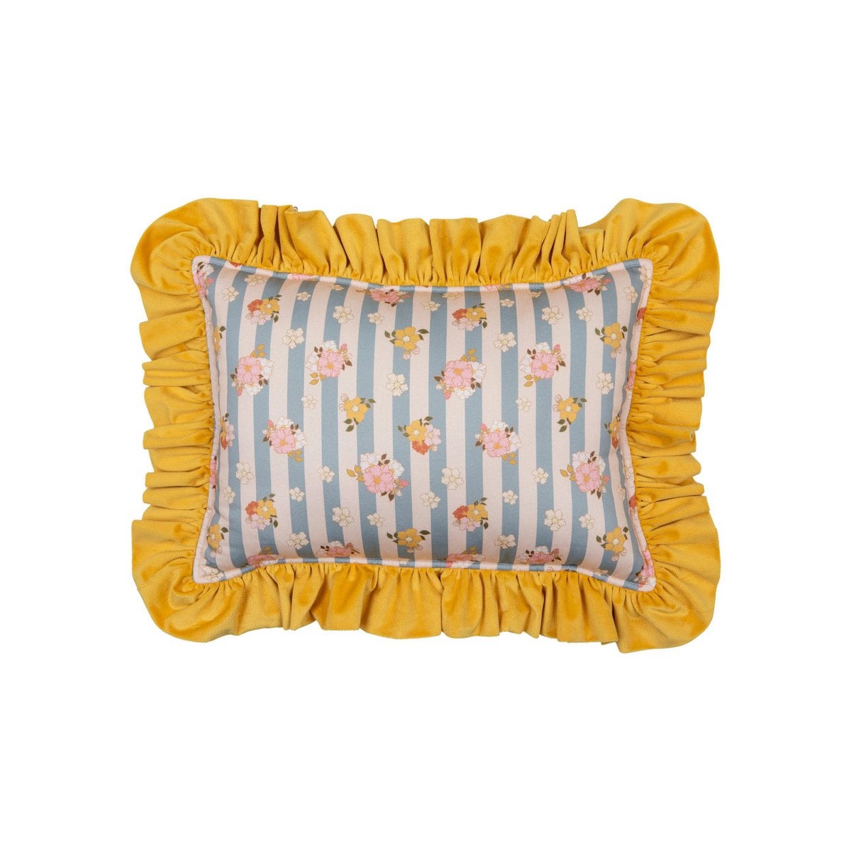 Decorative pillow with frill "summer garden"