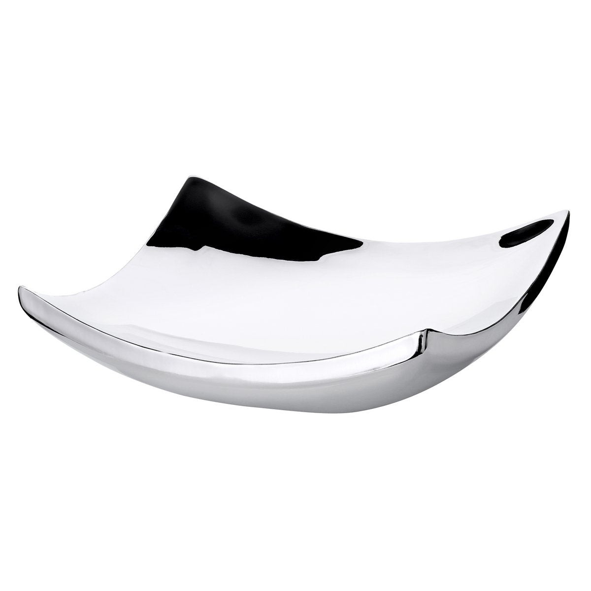 Dallas bowl (19 x 19 cm) square, highly polished stainless steel, decorative bowl, fruit bowl