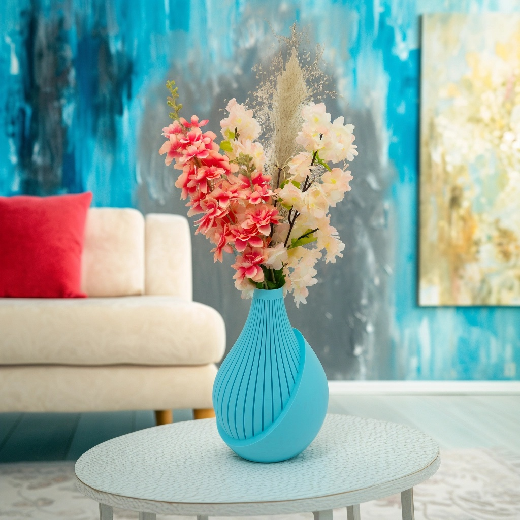 Elodie 3D-vas – 3D-printad vas – Hållbar PLA – Lämplig för konstgjorda blommor