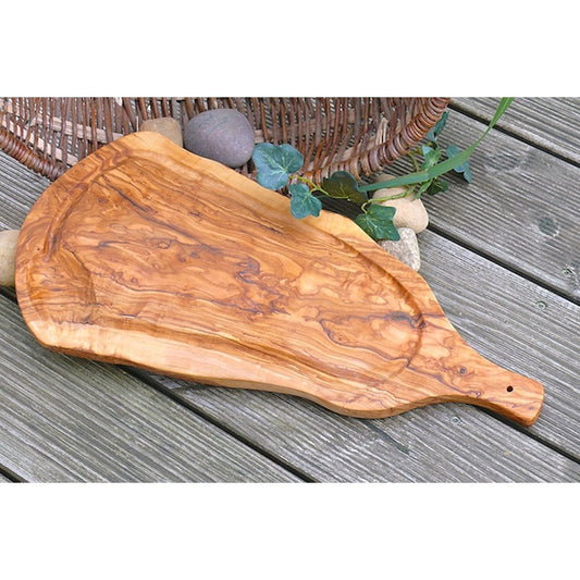 Skärbräda (L ca 35 – 39 cm) med saftränna & handtag