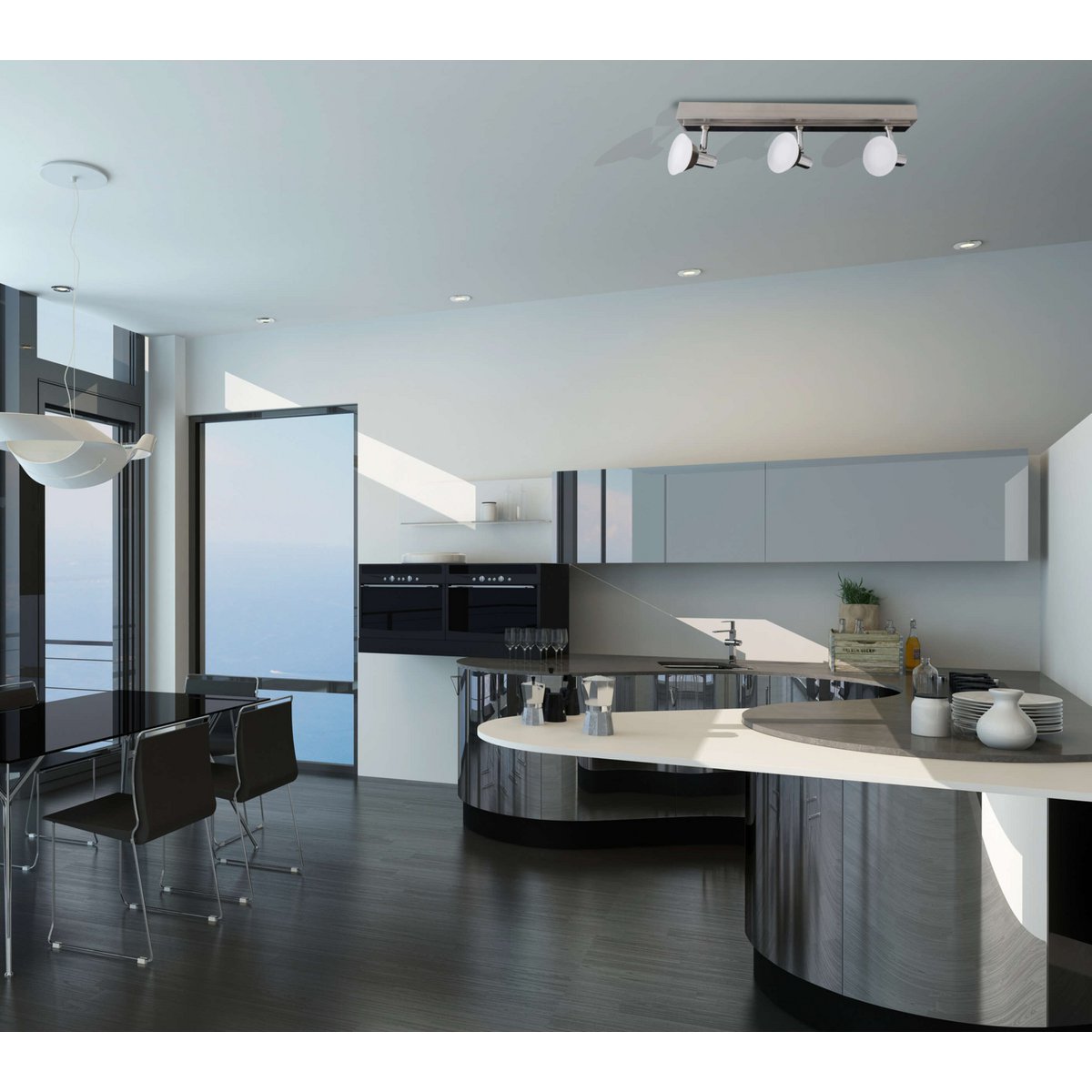3 LED ceiling spots "Jericho" l:46cm