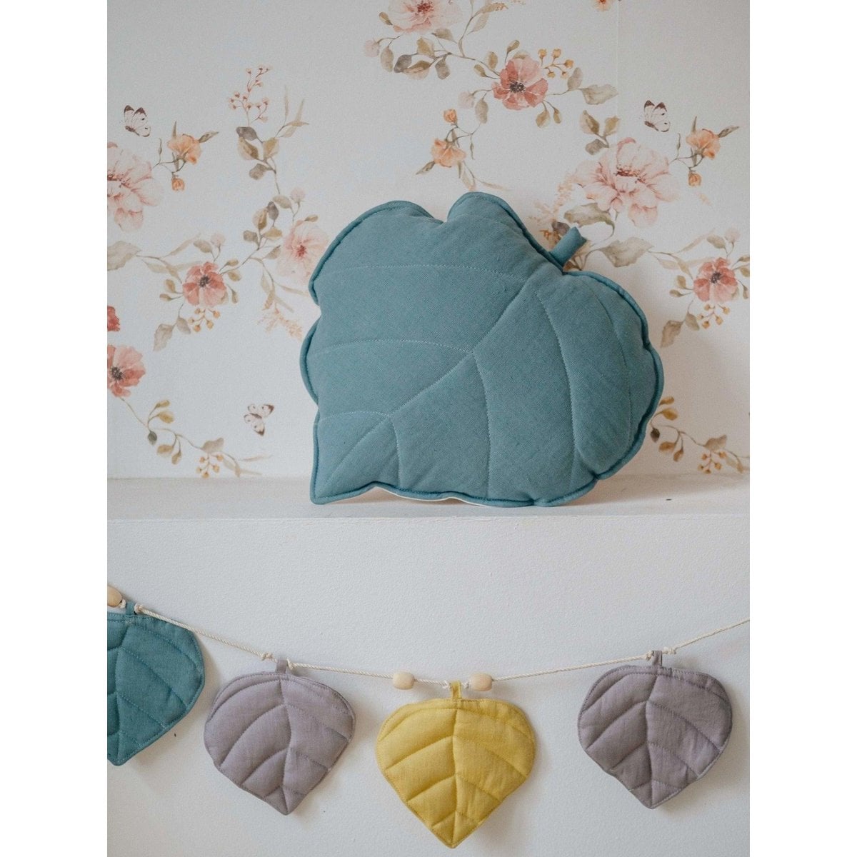 “Eye of the Sea” Linen Leaf Pillow