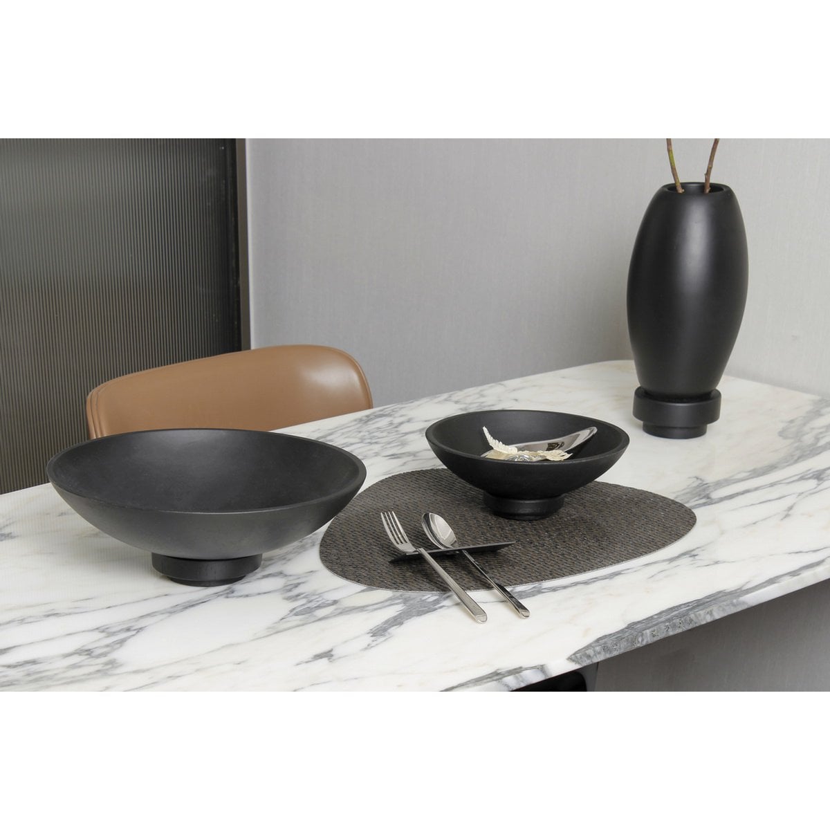 Modern nano cement vase, innovative design. RUD30BK