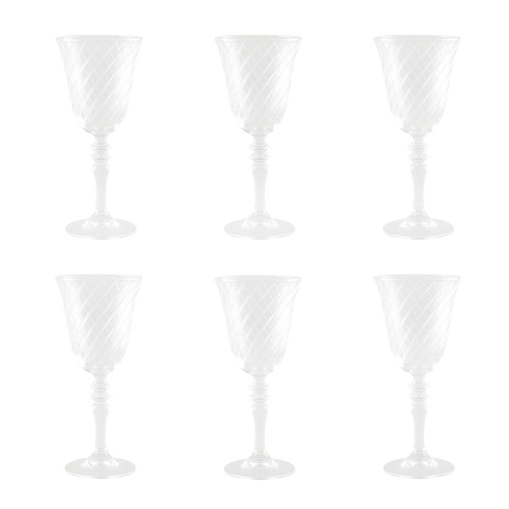 H20cm wine glasses - Lot of 6