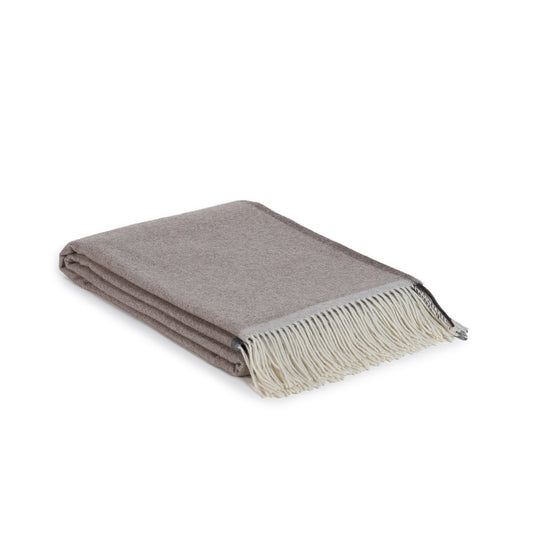 Merino/cashmere Throw Blanket MILANO - brown