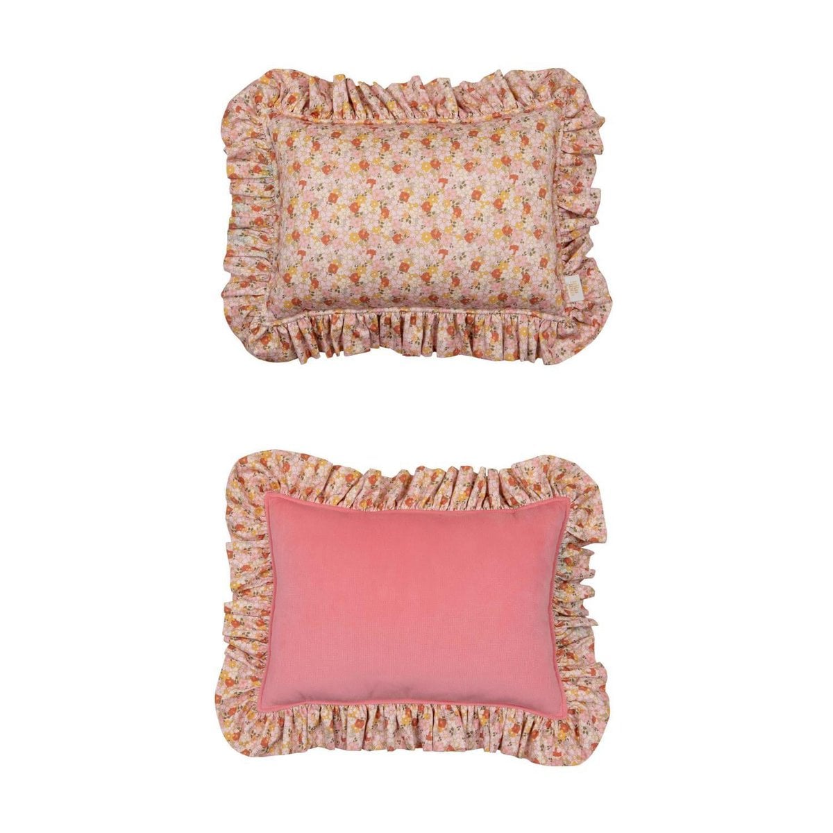 Decorative pillow with frill "spring garden"