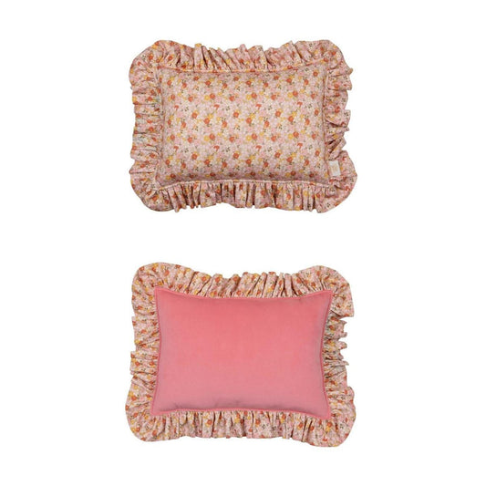 Decorative pillow with frill "spring garden"