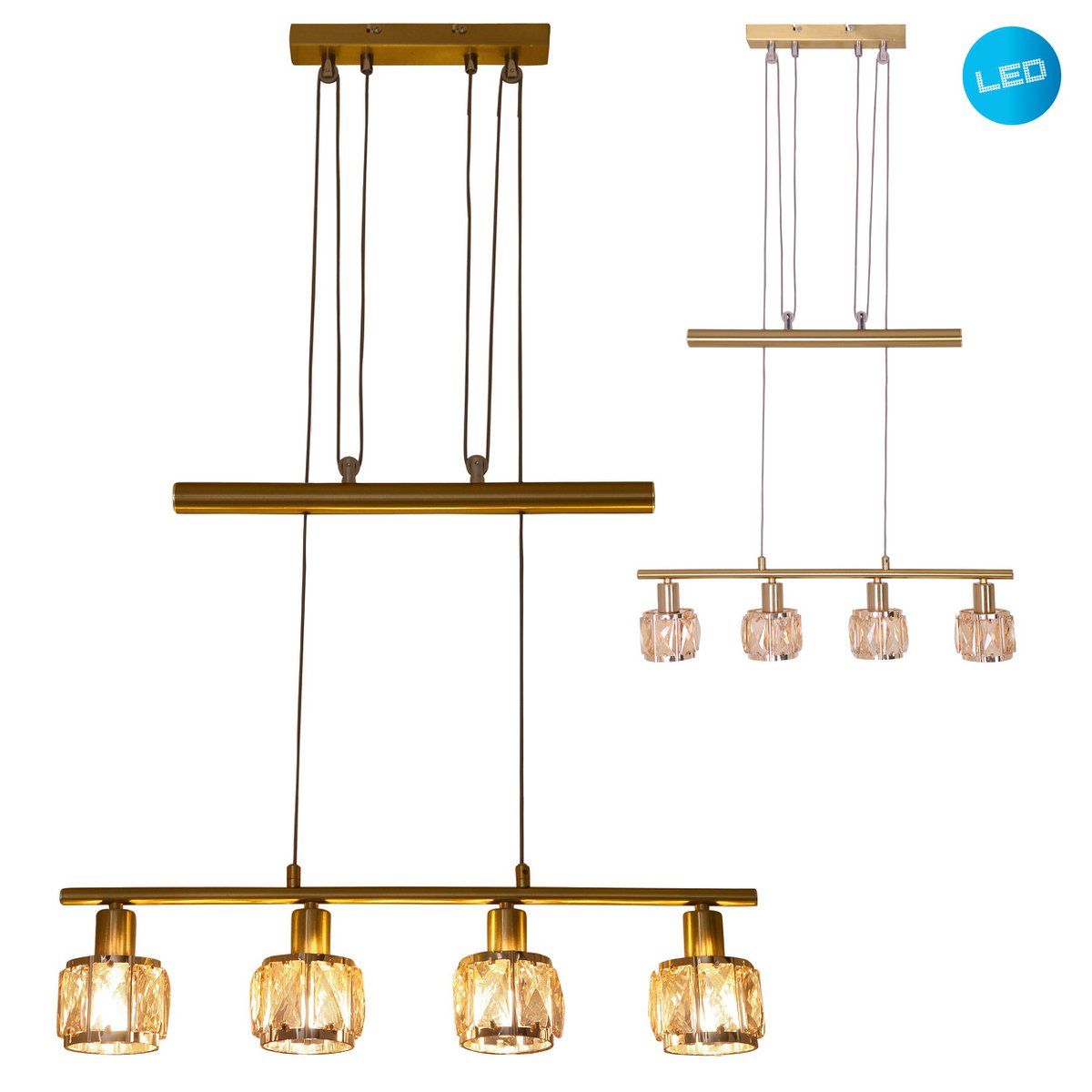 LED balancing pendant light "Josefa" E14 filament