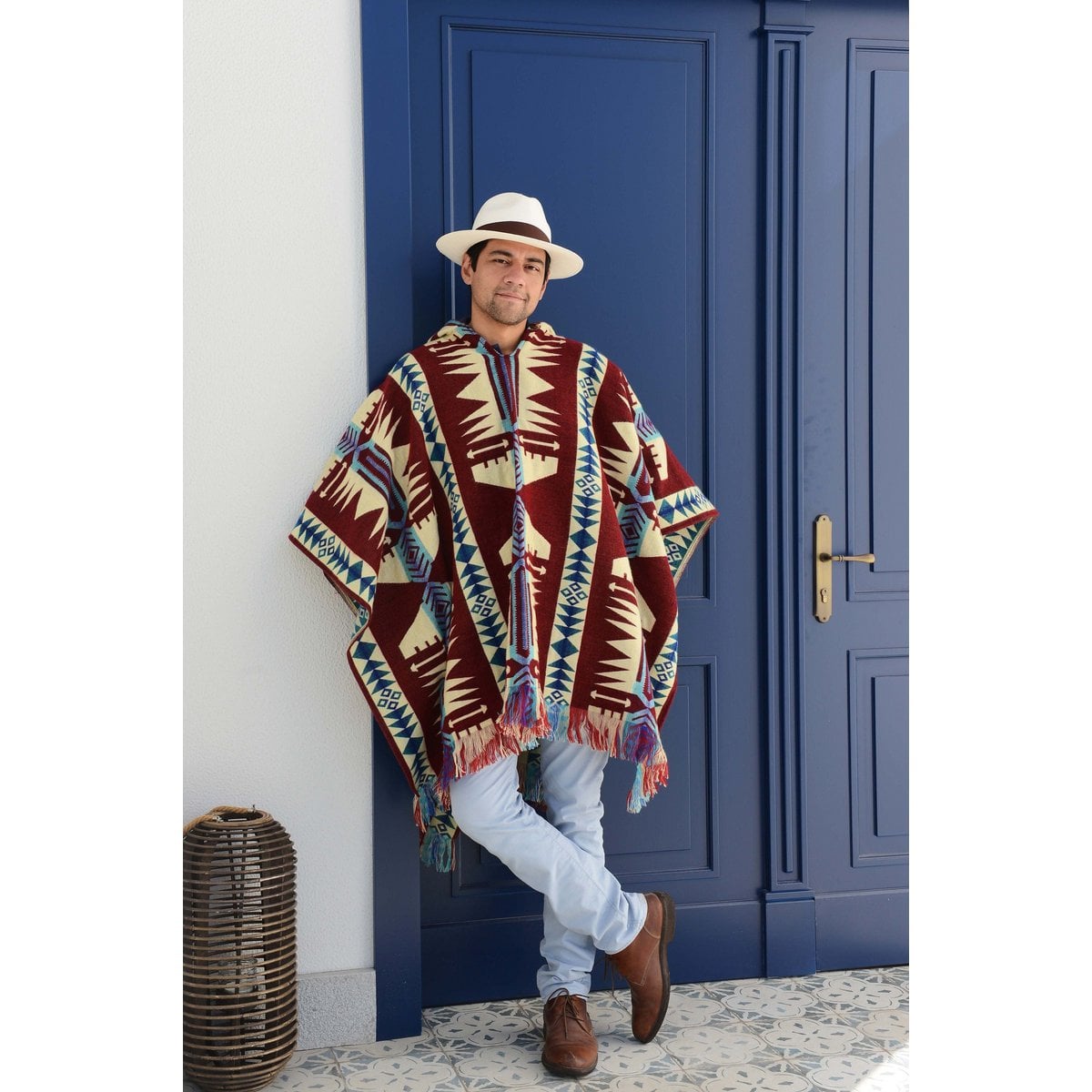 Alpaca Poncho Native Pattern | Quitu Red