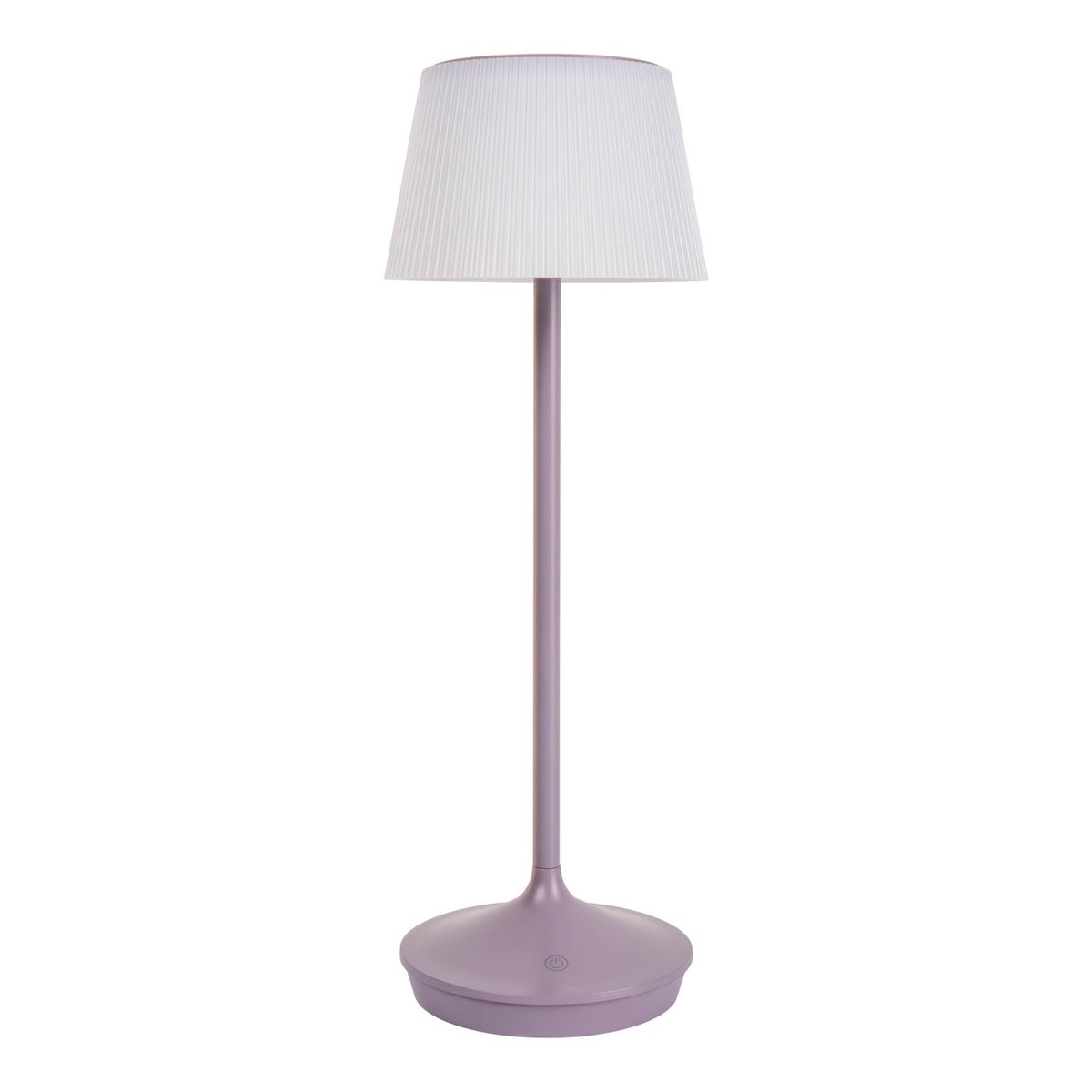 Solar battery lamp "Emmi" 38 cm high, umbrella Ø 13 cm, metal in blackberry and white plastic, for the outdoor area, dimmable CCT.