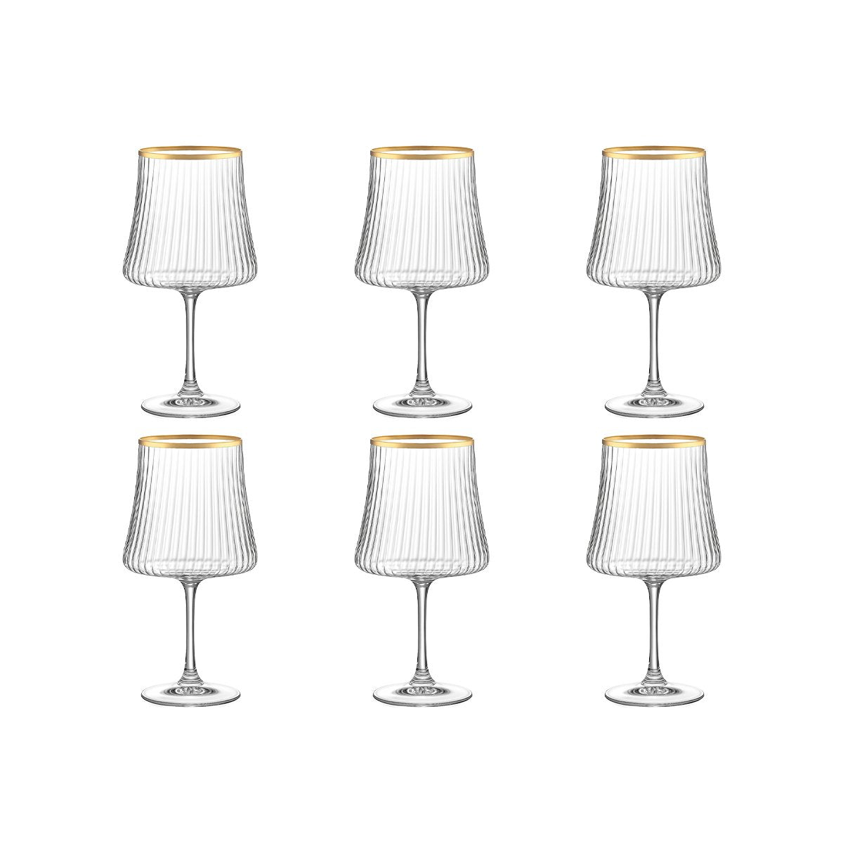 360ml gilded edge wine - Lot of 6