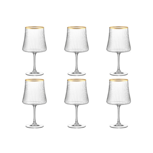360ml gilded edge wine - Lot of 6
