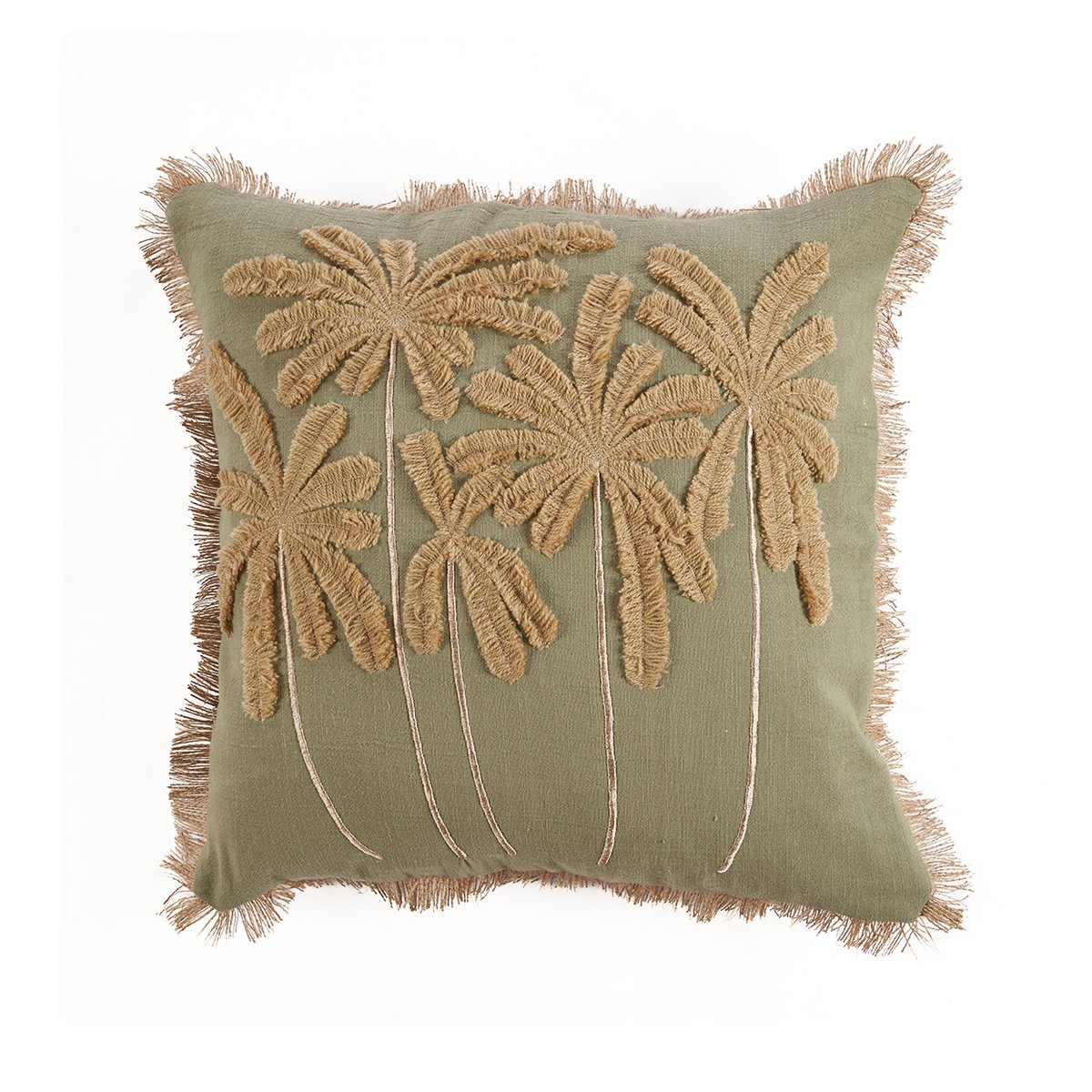 The Tropical Breeze Cushion Cover - Forest Green