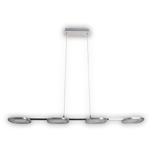 LED-pendellampa "Beam" i metall och plast i stål-blank, med integrerad LED