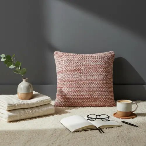 Brown – Cushion Cover / Kussenhoes – Chunky Knit Texture – 45×45 cm – Urbane Hide