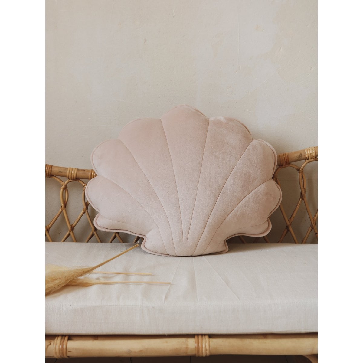 Soft Velvet Shell Cushion “Latte”
