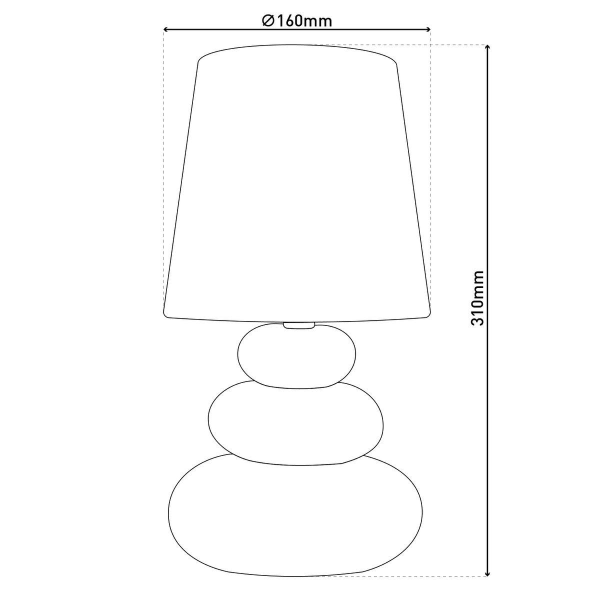 Keramik Tischleuchte "STONEY", Tischlampe aus Keramik und Textil in Schwarz,-Gold, mit E14-Fassung, Tischlampe für Esszimmer, Wohnzimmer, Diele oder Büro, oder als Nachttischlampe, 31 cm hoch