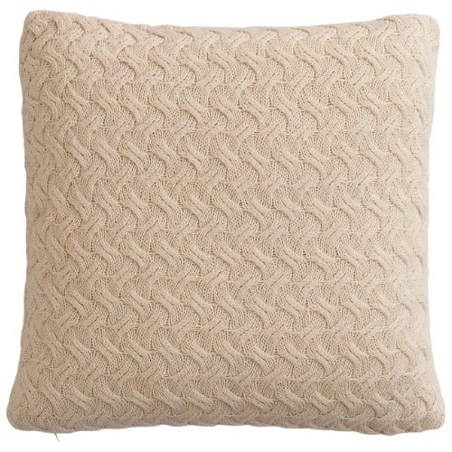 Natural Beige – Cushion Cover / Kussenhoes – Premium Knitted Texture – 45×45 cm – Urbane Hide