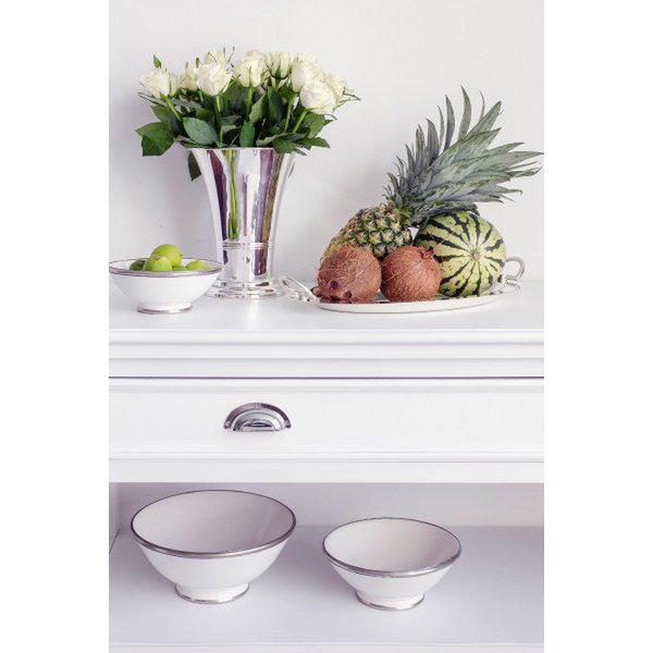 EDZARD flower pot flower pot vase Tromba heavy silver plated, height 25 cm, diameter 19 cm