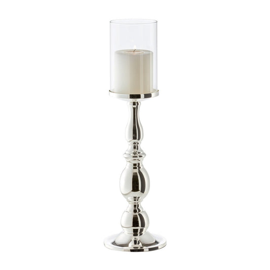 EDZARD lantern Mascha, noble silver-plated, tarnish-proof, height 45 cm, for candles up to diameter 10 cm