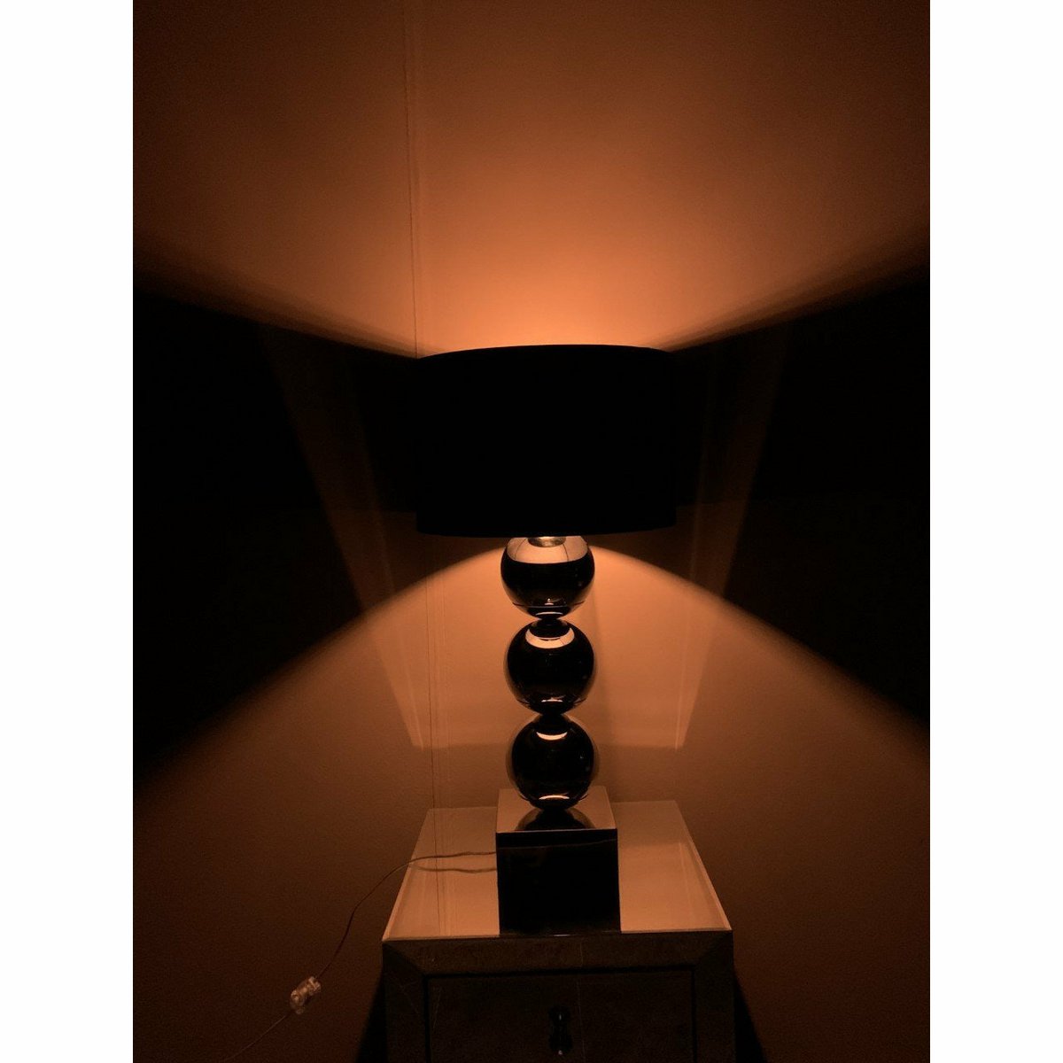 Globe lamp Block base Chrome