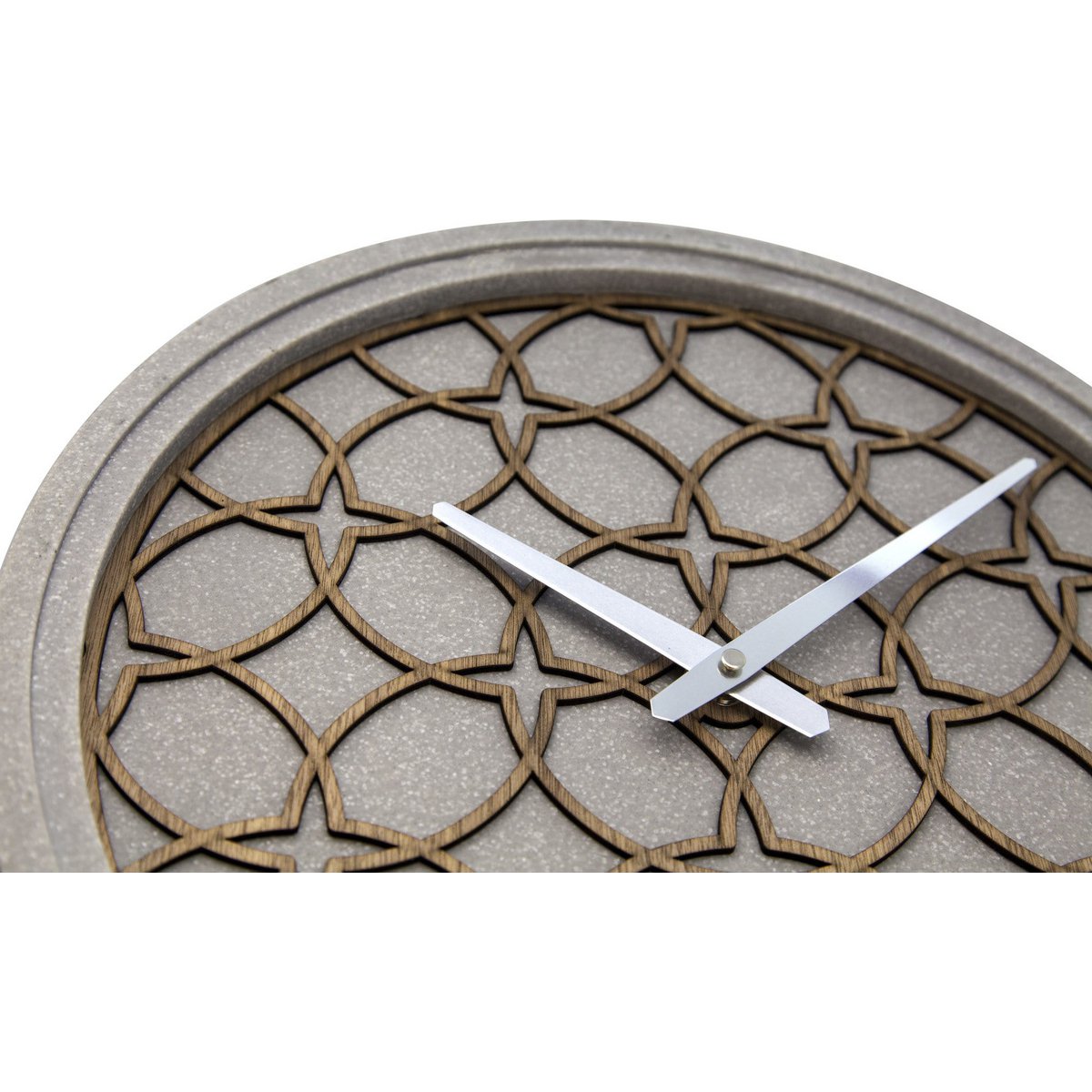 Wall Clock - 39.5 cm - Polyresin/Wood - 'Concreto love'