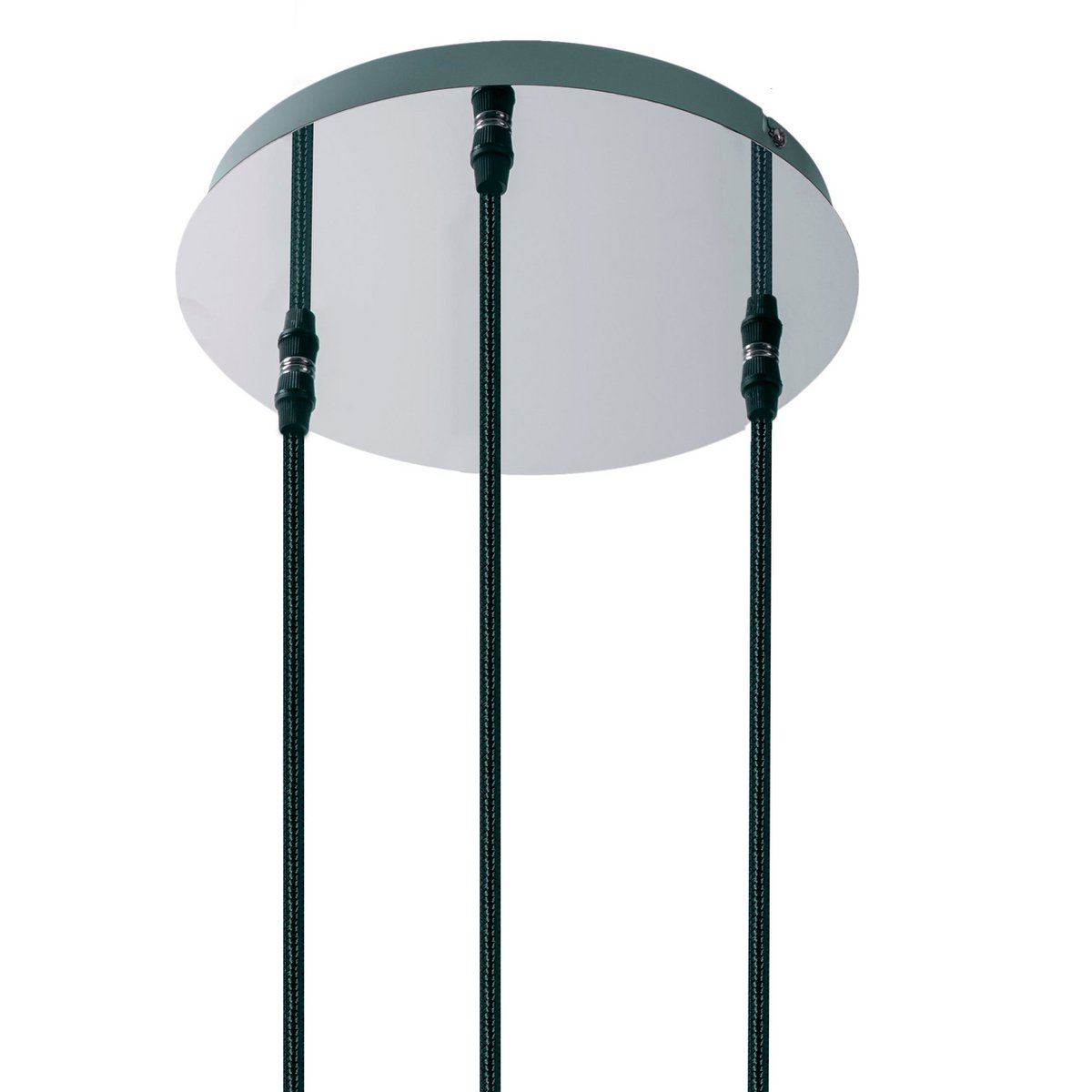 3-be pendant light "Style", retro classic pendant lamp made of chrome-gloss metal with E27 frames, umbrella Ø16 cm, total Ø30 cm, ideal for dining room, living room and kitchen.