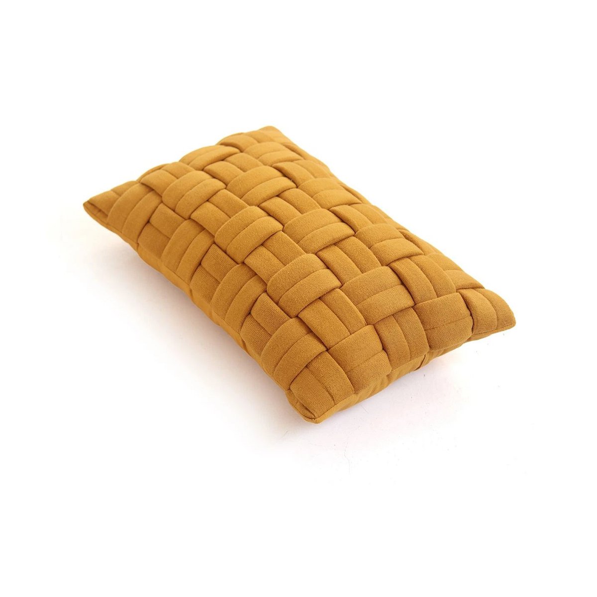 Mustard Yellow Textured Cushion Cover, Modern Boho, 30x50 cm – Urbane Hide