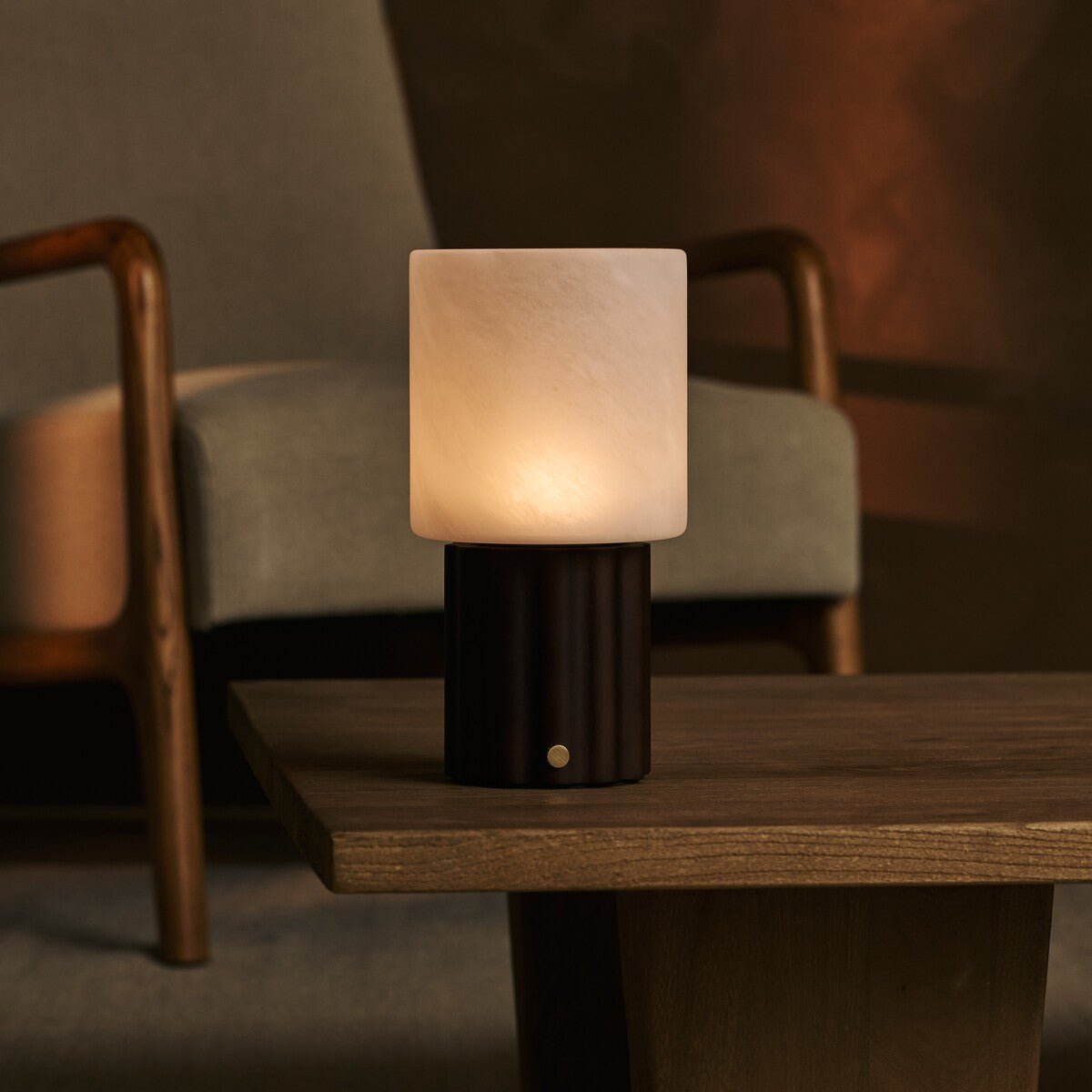 Frank Dark Brown Rechargeable Table Lamp