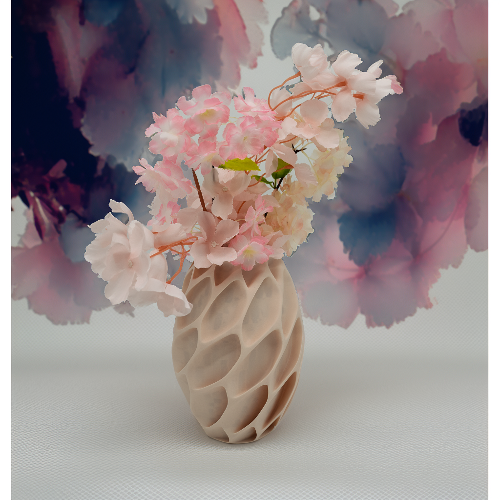 Oruna 3D vase - 3D printed vase - Sustainable PLA - Suitable for artificial flowers