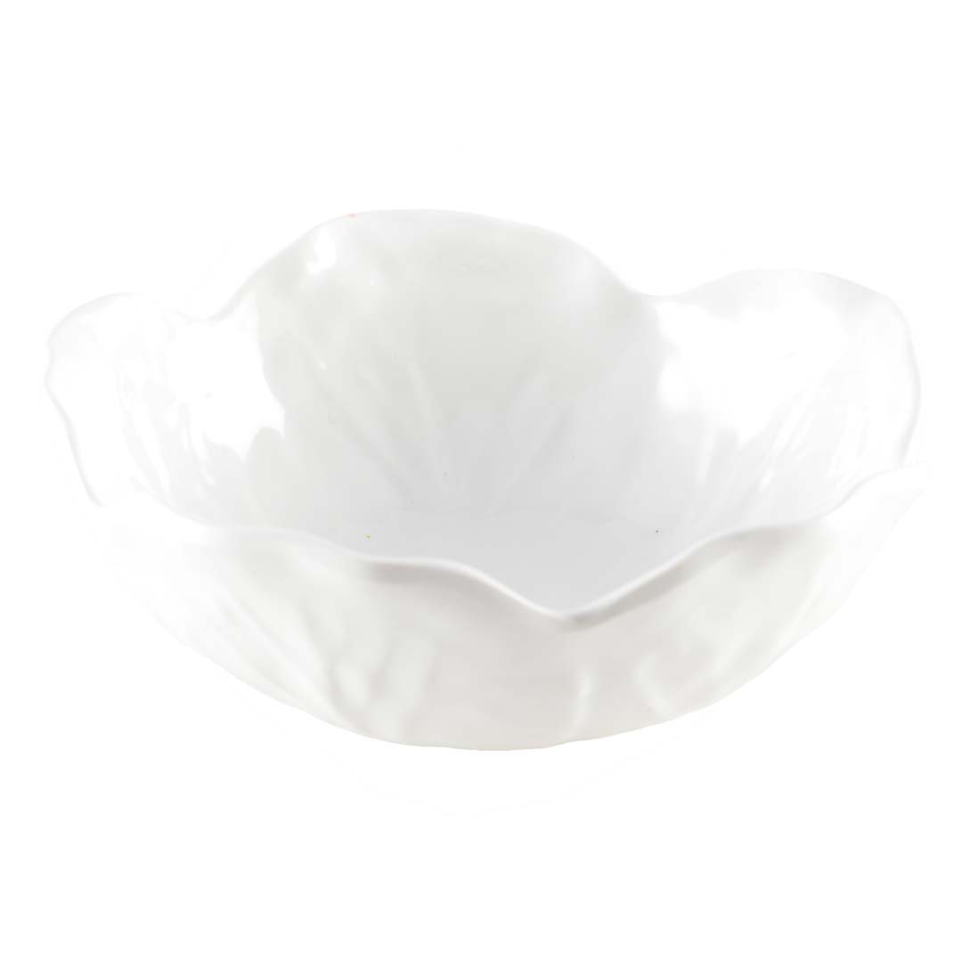 White hollow plate in melamine 17.5x17.5x5cm